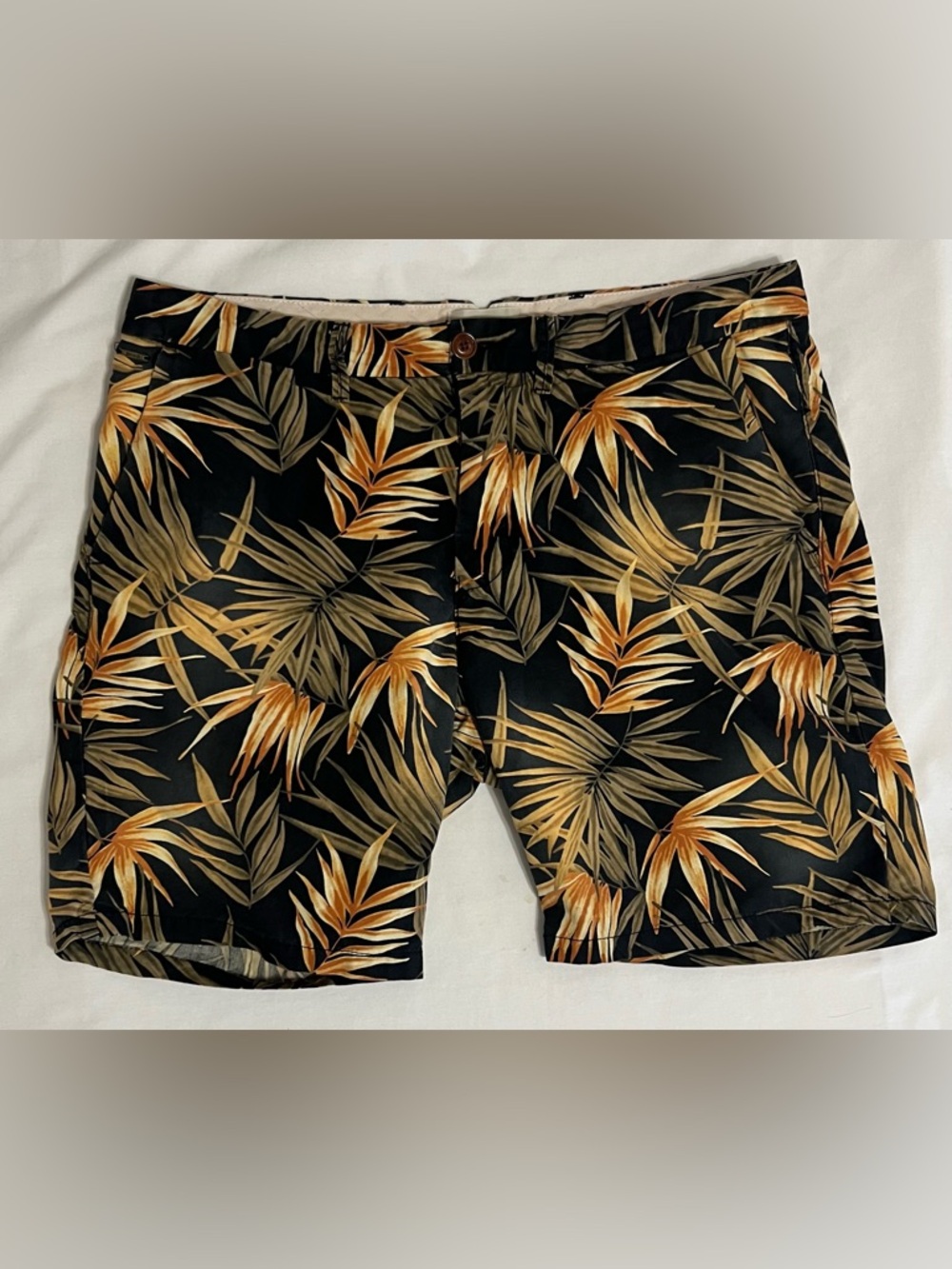 Scotch & Soda Tropical Print Shorts W32 Palm Leaf Resort Vacation Chino Shorts